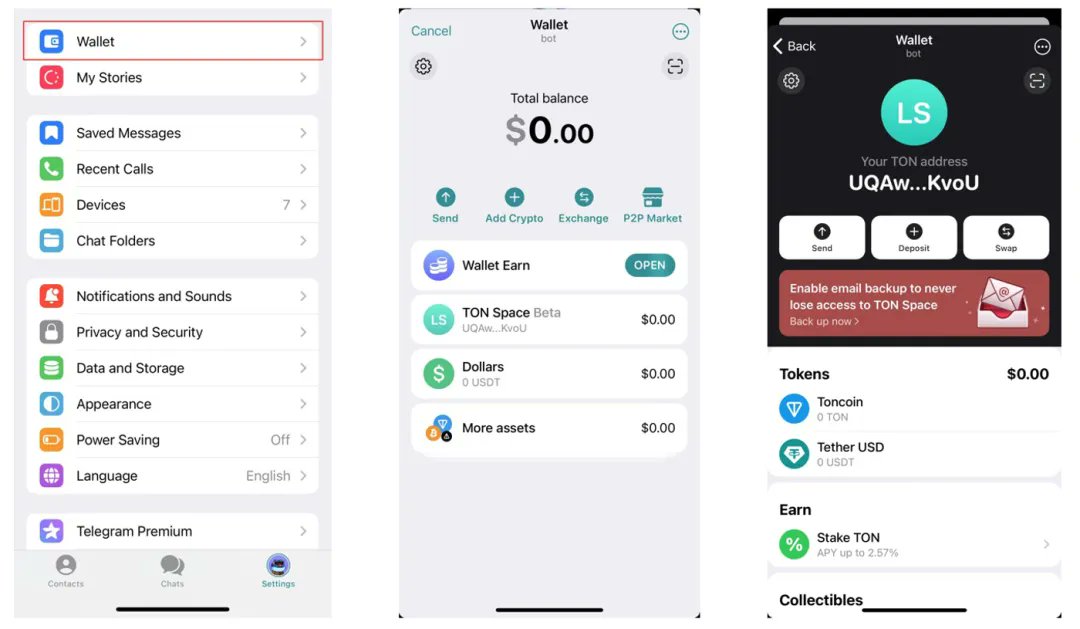 Wallet钱包界面 小白玩转TON生态指南:交互操作、潜在空投、工具