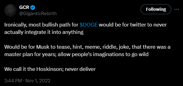 GCR2022年11月1日发文内容 GCR和他的交易策略