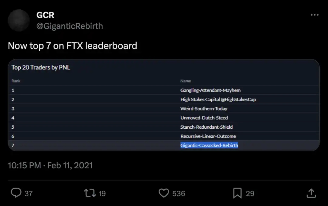 GCR：Crypto逆向交易大师的传奇旅程