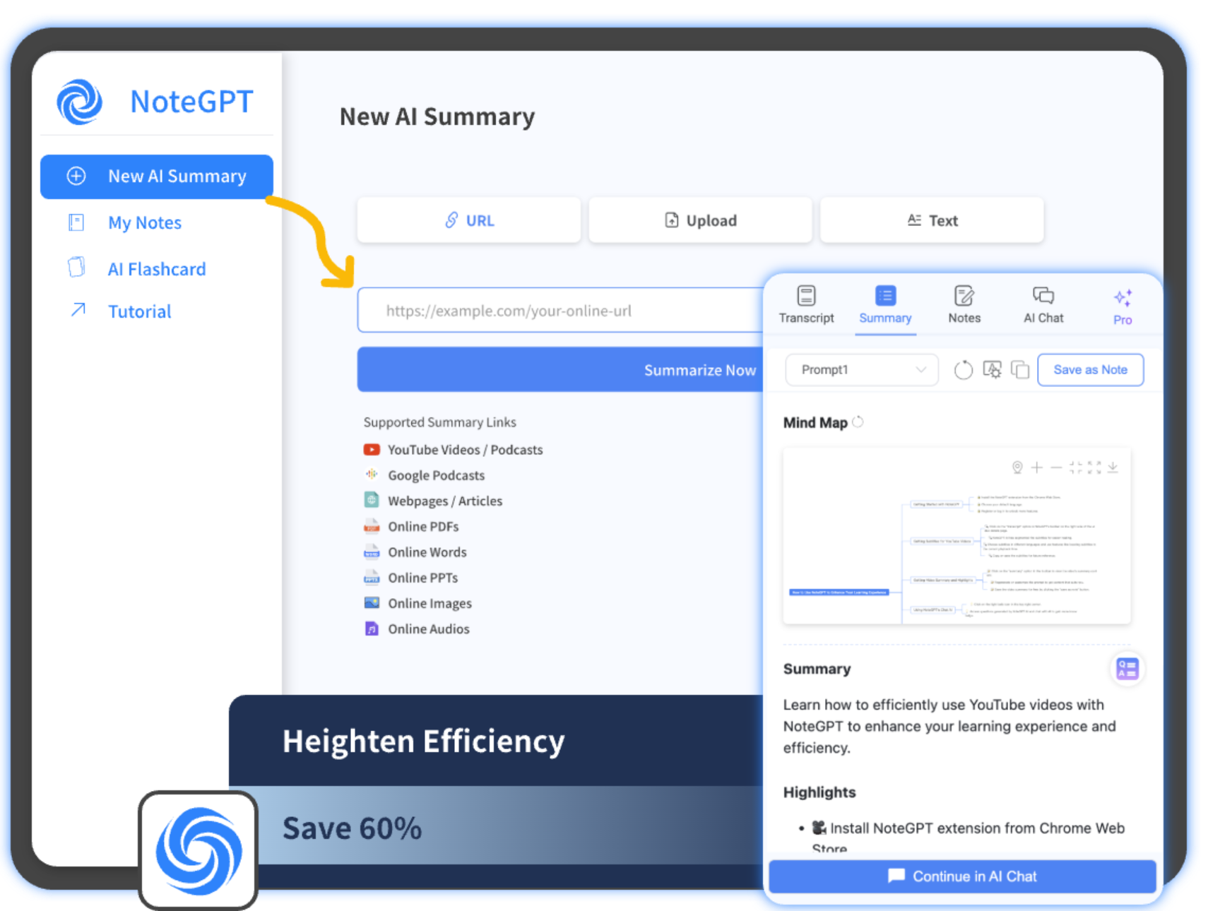 NoteGPT:多功能AI工具网站