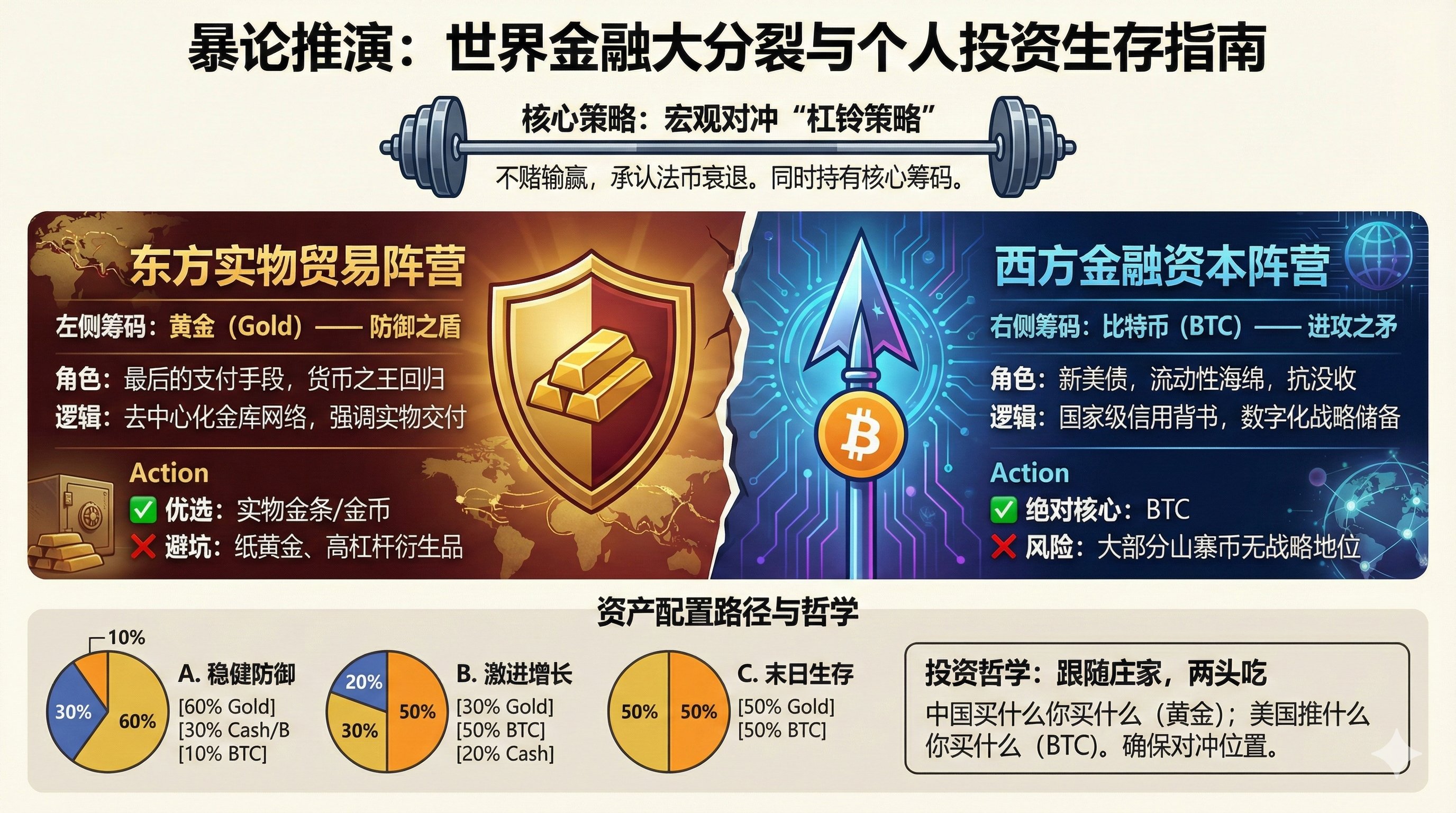 中美货币锚定策略背离：中国拥抱黄金美国倒向加密货币